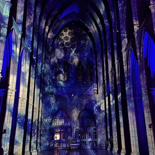 First Look: Space by Luxmuralis at Truro Cathedral, Cornwall