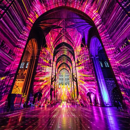 light show in tewkesbury cathedral