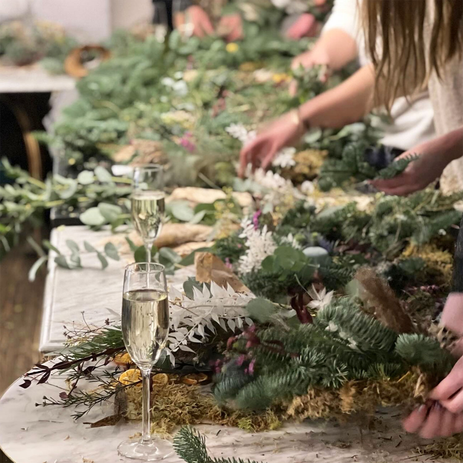 wreath making