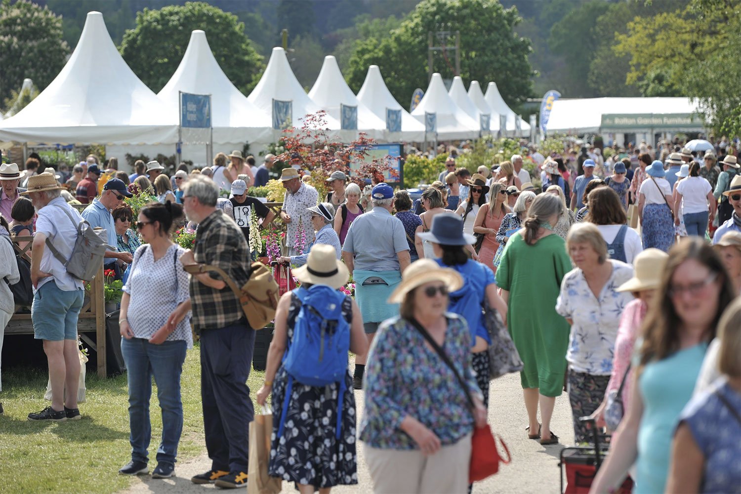 RHS MAlvern show and people walking