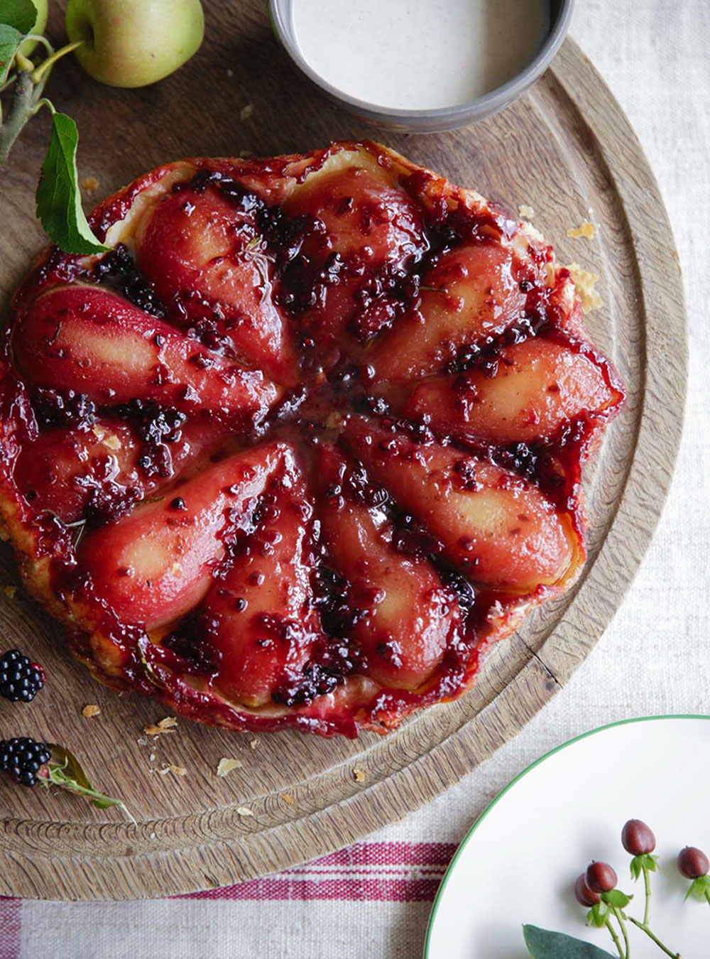 Pear and Blackberry Tarte Tatin