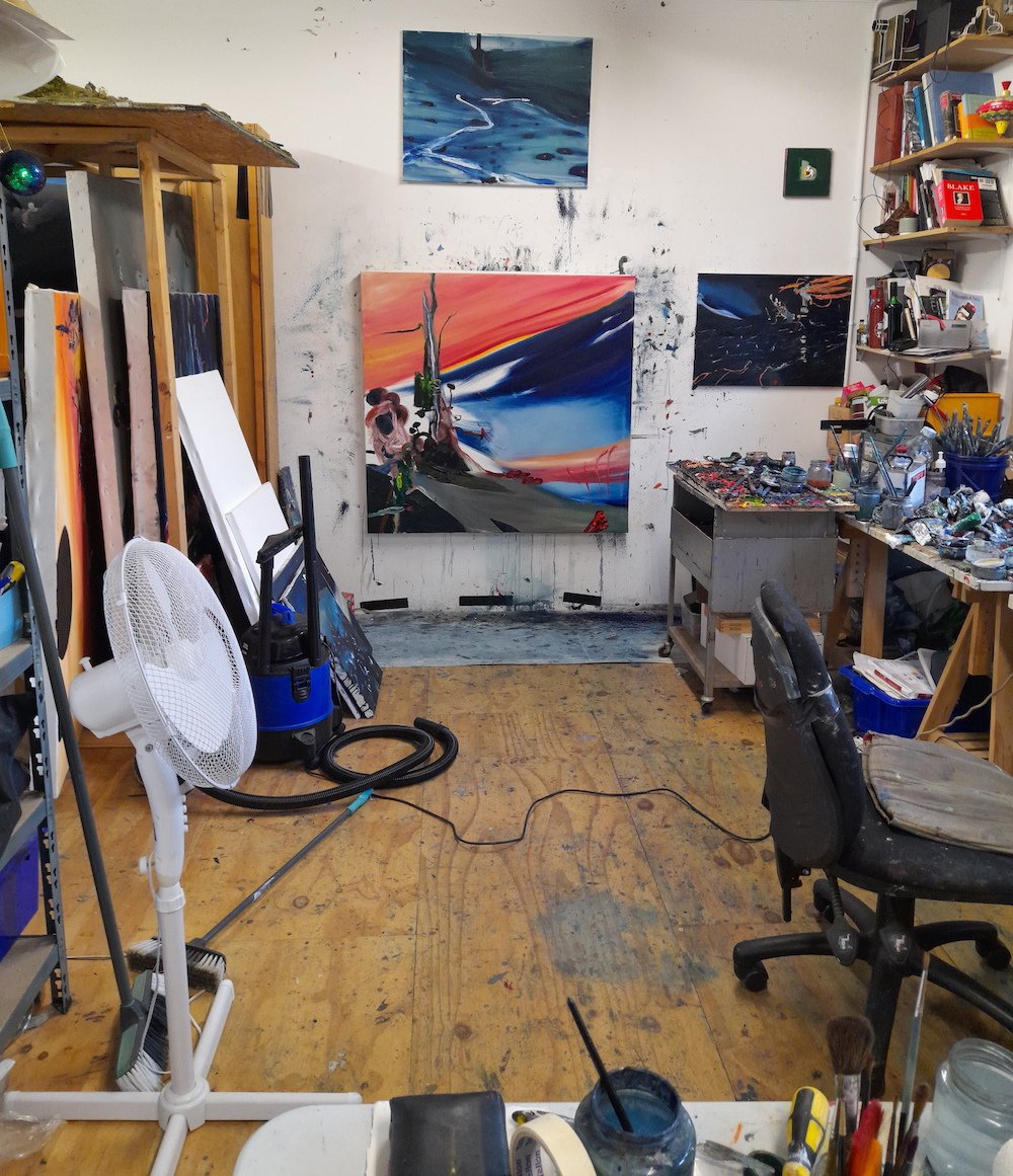 Artist Derek Ogbourne alperton studio