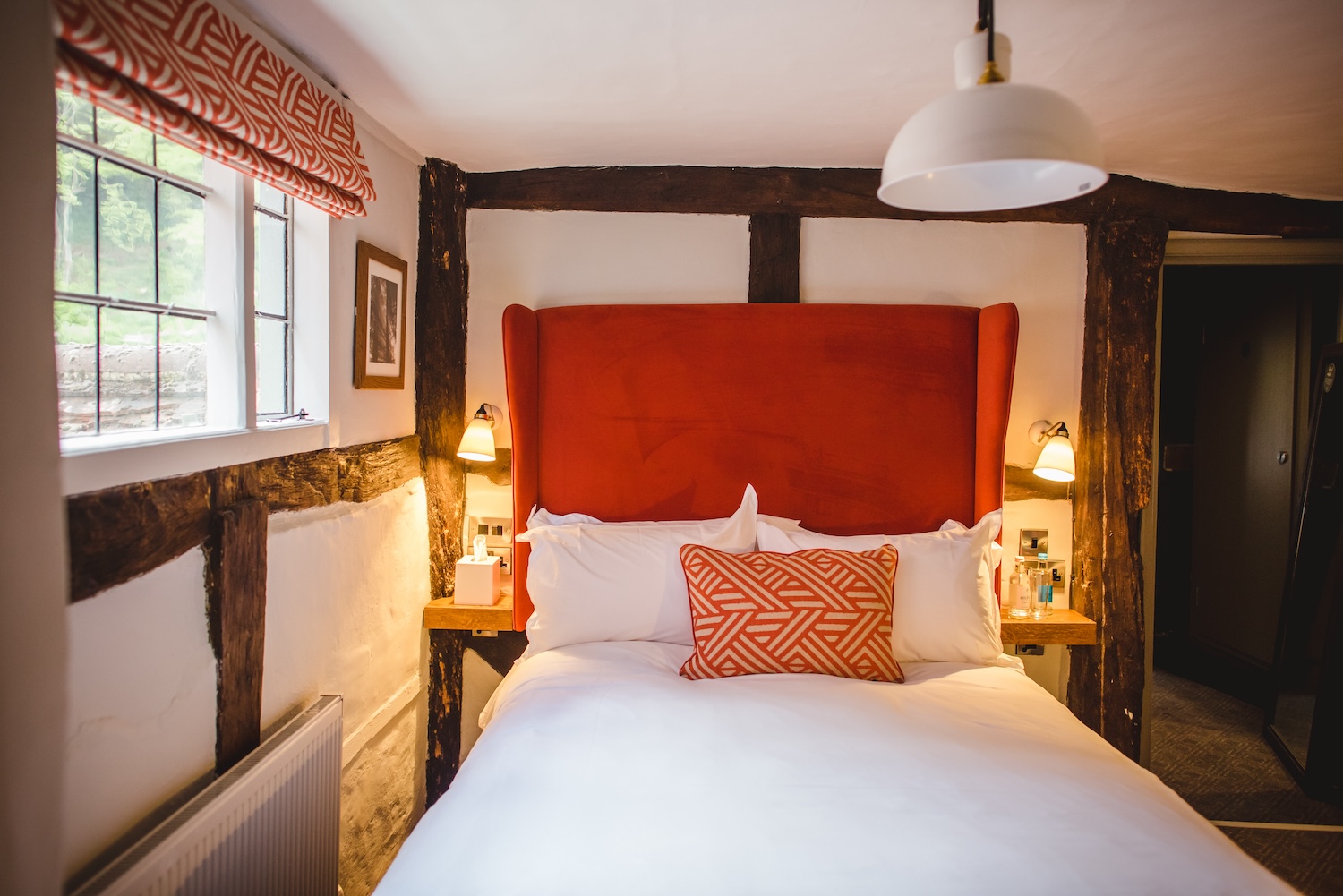 A bedroom at The Stag on the River near Godalming in Surrey.