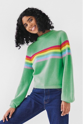 Wear the rainbow! Bright knits for a lockdown lift