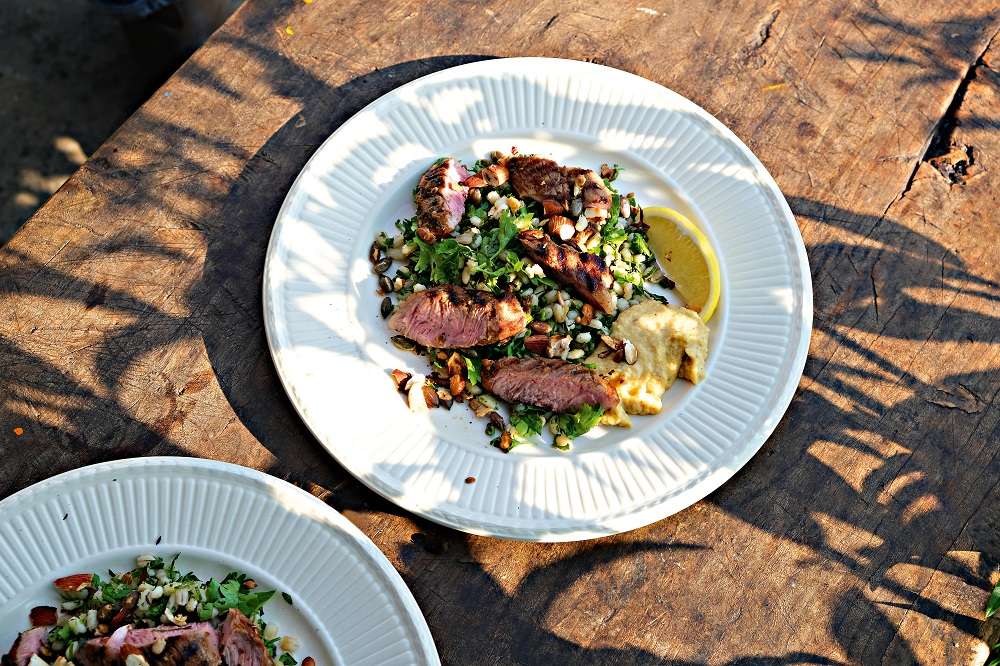 Hugh Fearnley-Whittingstall's Moroccan spiced lamb and tabbouleh