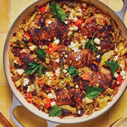 Recipe: Greek-inspired chicken and orzo bake