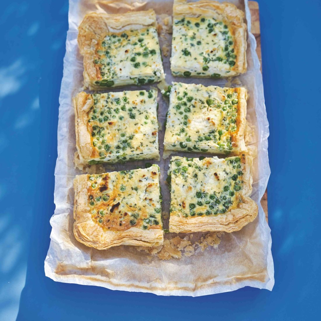 Recipe: Pea, tarragon & cream cheese tart – and a broccoli, chilli salad